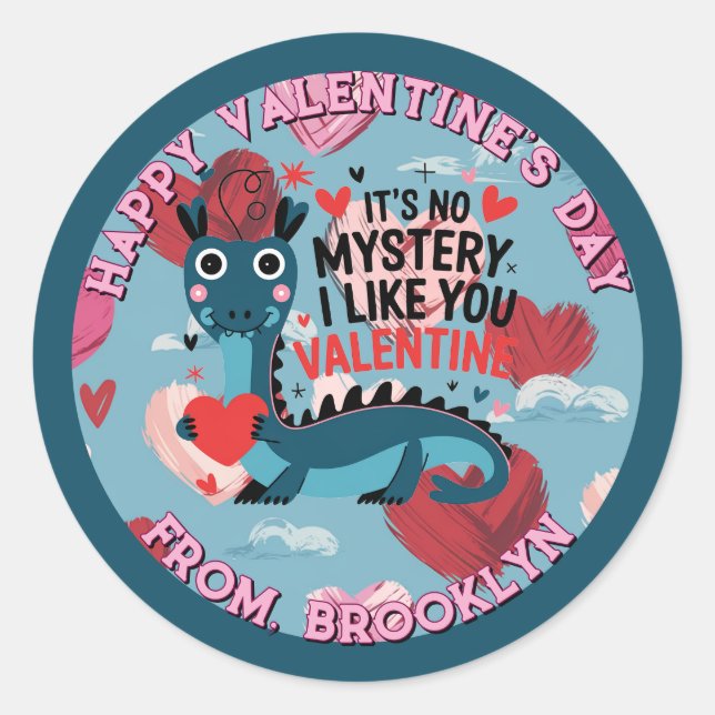 Sticker de Loch Ness Valentine (Devant)