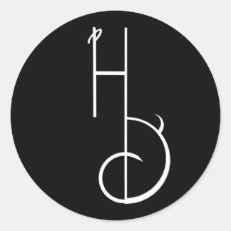 Sticker de logo HD noir et blanc divisé en coeur