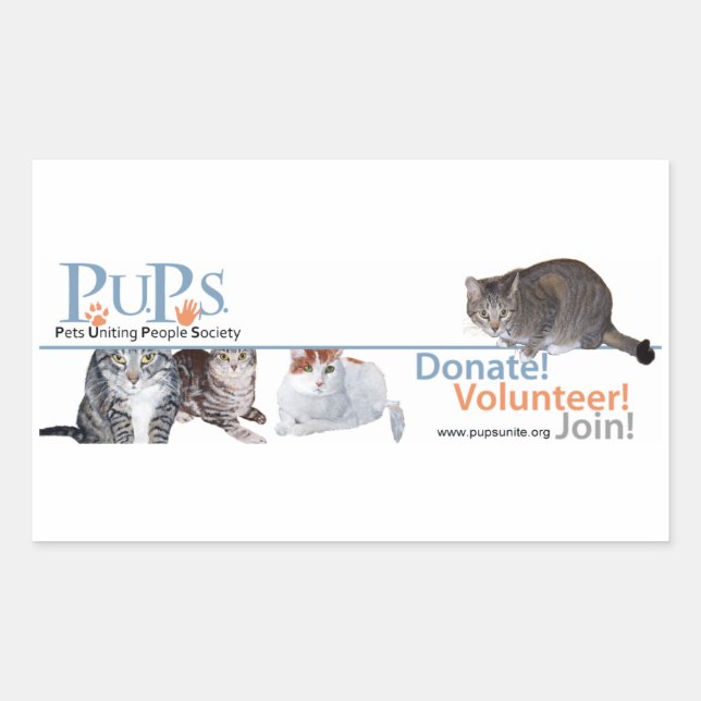 Sticker de logo PUP avec chats (Devant)