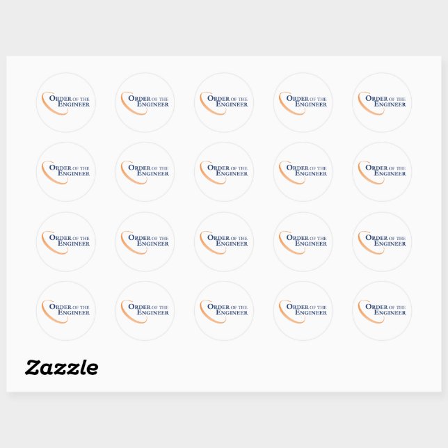 Sticker de logo rond (feuille de 20) (Feuille)