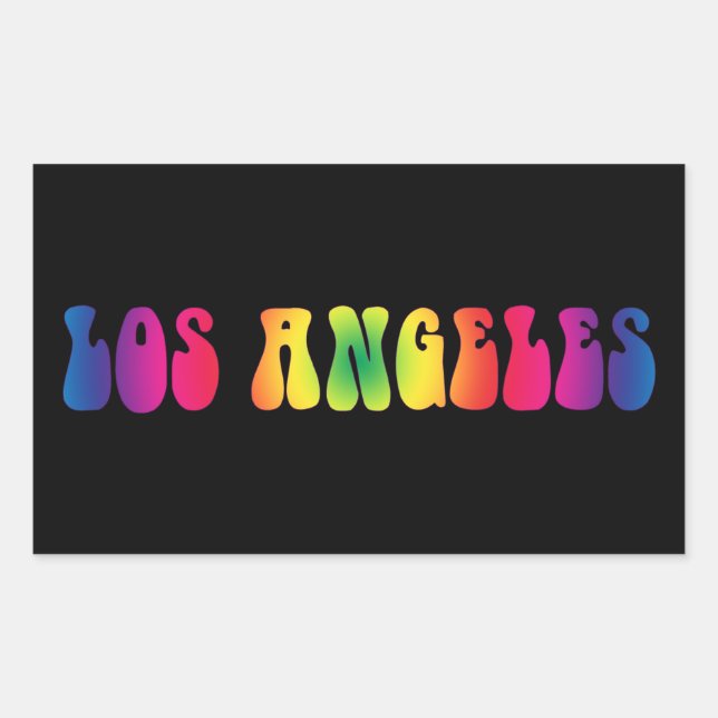 Sticker de Los Angeles Retro Tie Dye (Devant)