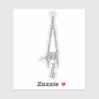 Sticker de Macrame Pothos