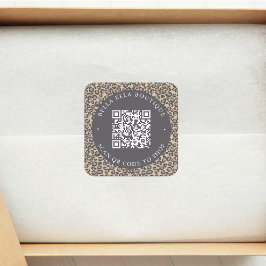 Sticker de magasin Leopard Custom QR Code