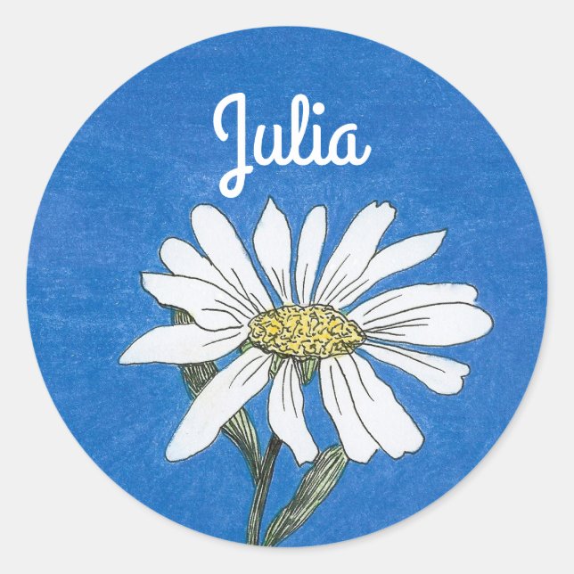 Sticker de marguerite personnalisé (Devant)
