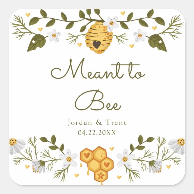 Sticker De Mariage À Thème Abee Favor/Cadeau (Devant)
