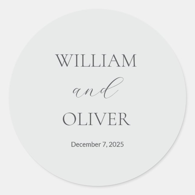 Sticker de mariage élégant (Devant)