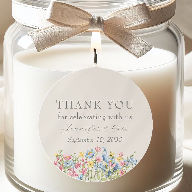 Sticker de mariage floral Boho Favor (Créateur téléchargé)