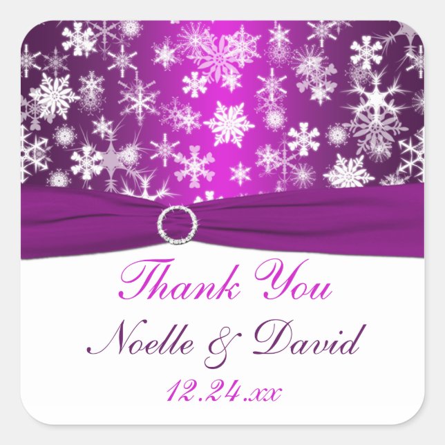 Sticker de mariage préféré aux flocons de neige vi (Devant)