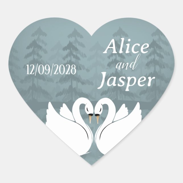 Sticker de mariage romantique et élégant (Devant)