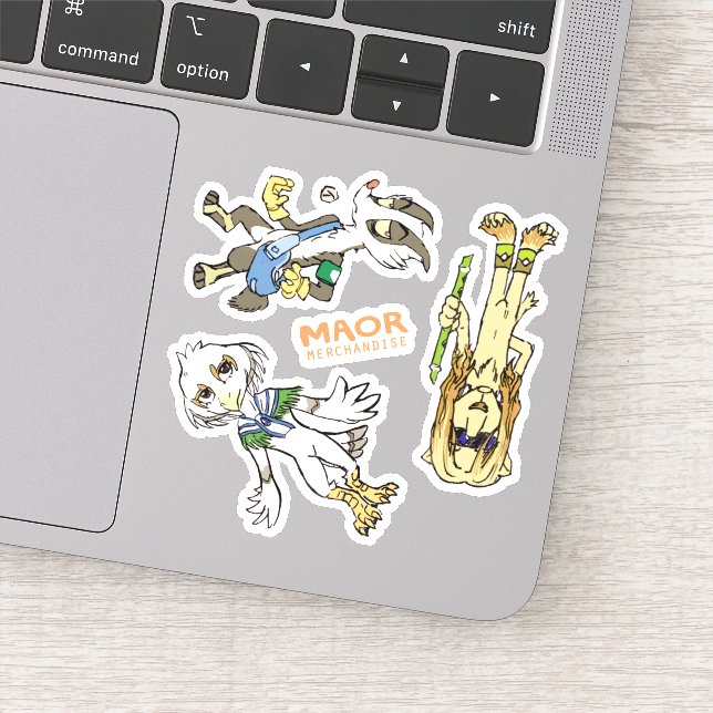 Sticker de mât 3 x 3 pouces pour chibi #3 (Détail)