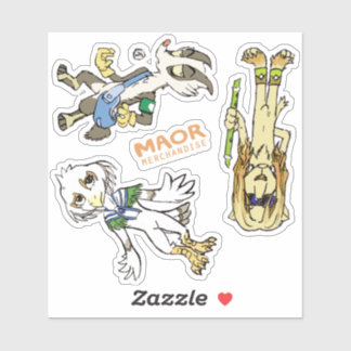 Sticker de mât de chibi 4 x 4 pouces MAOR #3