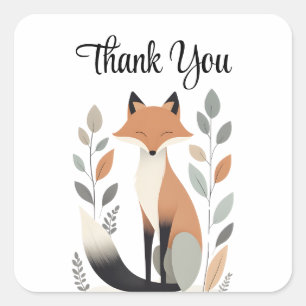 Sticker de Merci Boho Fox minimaliste moderne