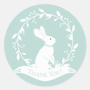 Sticker de Merci de Baby shower Bunny Favoriser