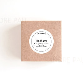 Sticker de Merci d'entreprise de typographie rétro