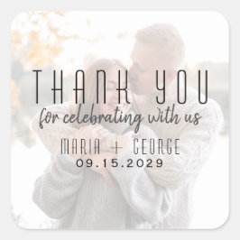 Sticker de Merci Mariage photo moderne