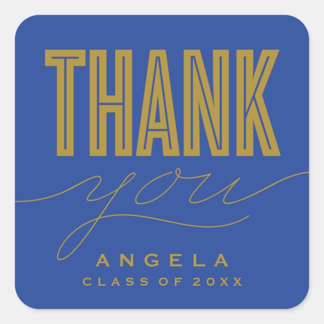 STICKER DE MERCI MODERNE ET GRAD SIMPLEMENT BOLD (Devant)