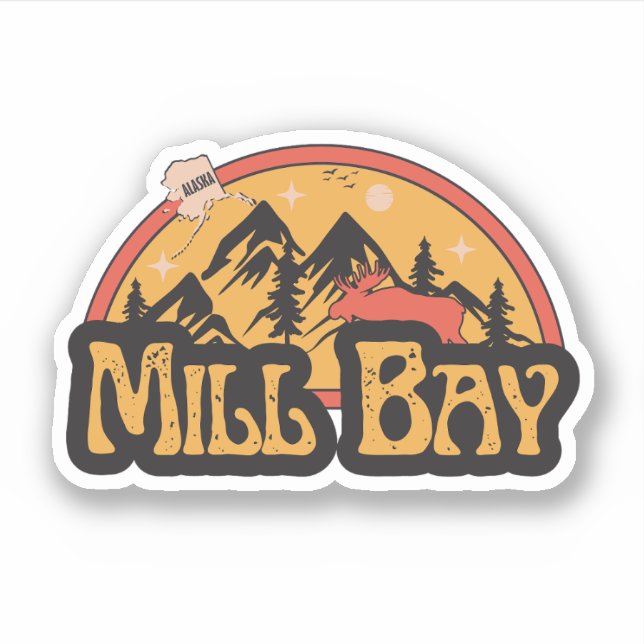 Sticker de Mill Bay, Alaska (Devant)