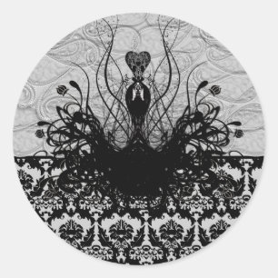 Sticker de mode Diva - noir et gris