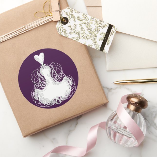 Sticker de mode Diva robe blanche (Cadeaux)