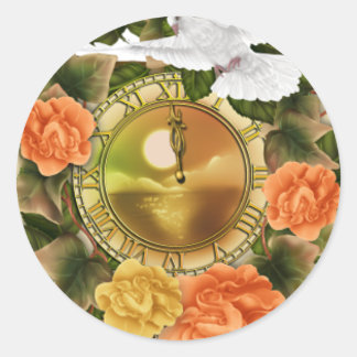 Sticker de montre de floral et de colombe