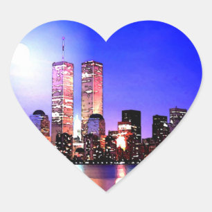 Sticker de New York City à Night Heart