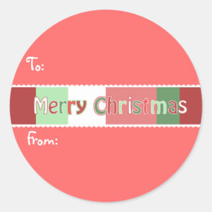 Sticker de Noël "À" & "À" Vous choisissez la coule