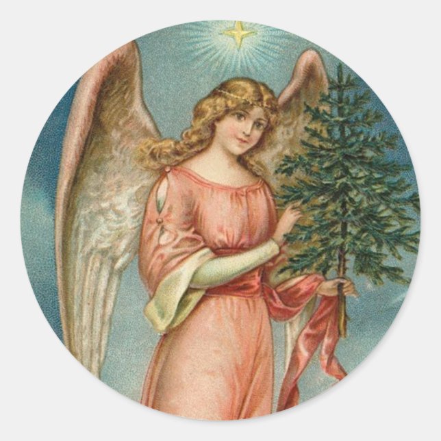 Sticker de Noël Angel vintage (Devant)