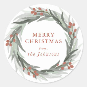 Sticker de Noël aux baies congelées