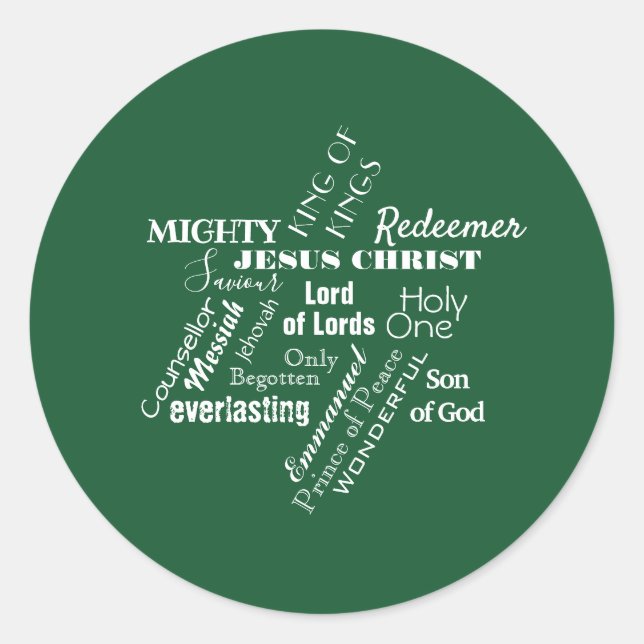 Sticker de Noël de Jésus (Devant)