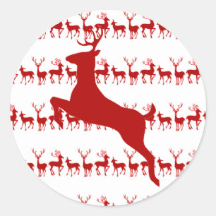 Sticker de Noël de rennes