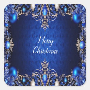 Sticker de Noël décoratif bleu