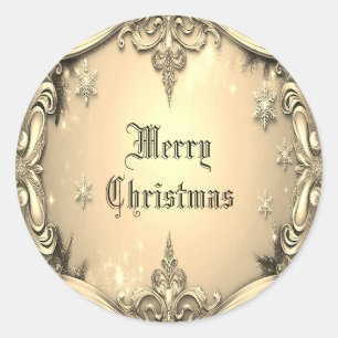 Sticker de Noël décoratif en or