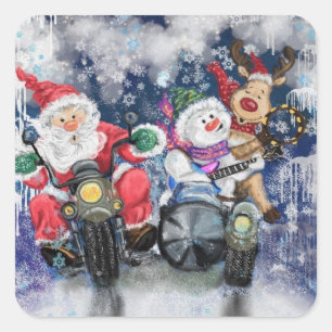 Sticker de Noël drôle avec Happy Best Friends