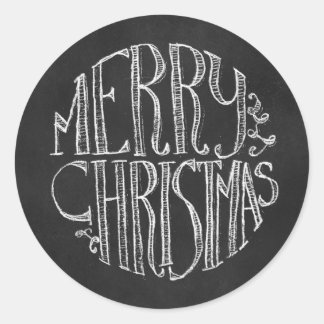 Sticker de Noël en tableau noir élégant