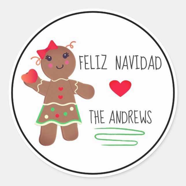 Sticker de Noël espagnol "Feliz Navidad" (Devant)
