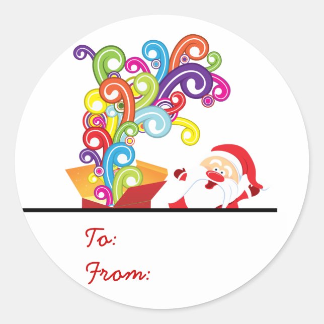 Sticker De Noël Et Boîte Cadeau (Devant)