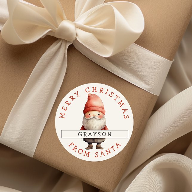 Sticker de Noël Festif Père Noël personnalisé (Créateur téléchargé)