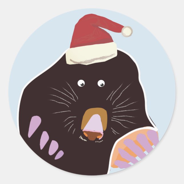 Sticker de Noël Garden Mole (Devant)