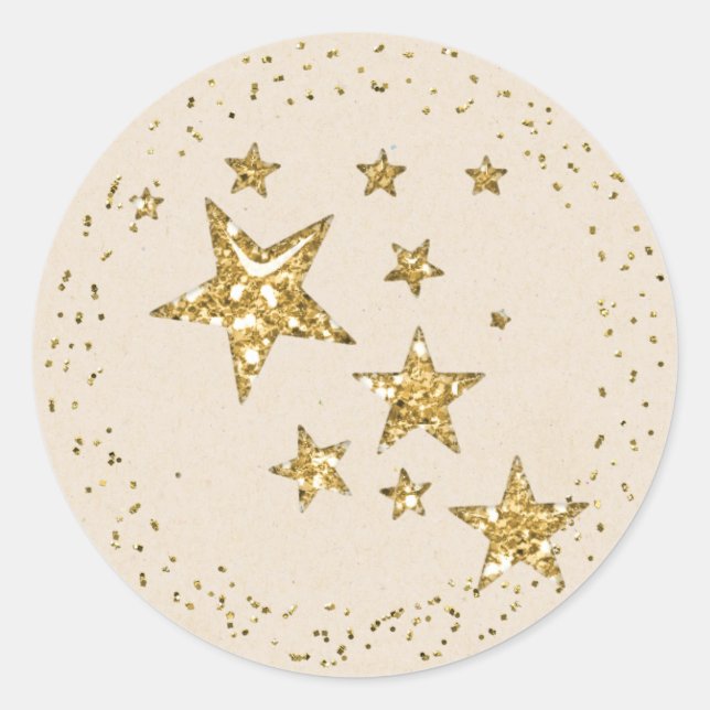 Sticker de Noël Gold Star (Devant)