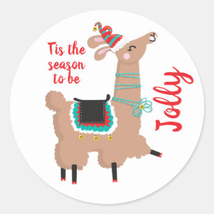 sticker de Noël Jolly Llama