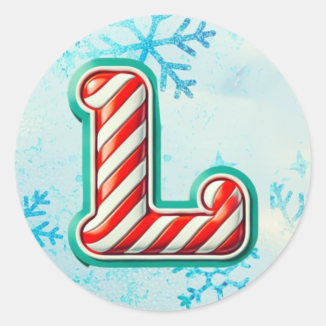 Sticker de Noël "L" sucre de canne, Stripes Festiv (Devant)