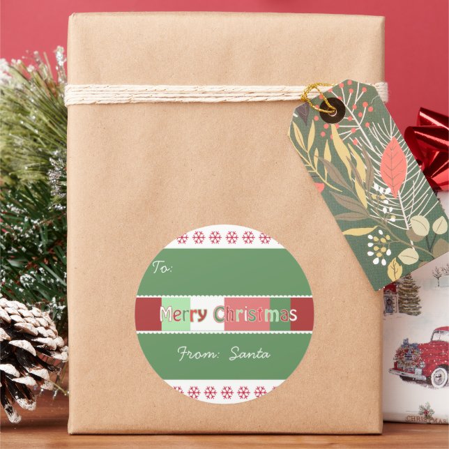 Sticker De Noël Montré Rouge Mais Vous Choisissez  (vacances)