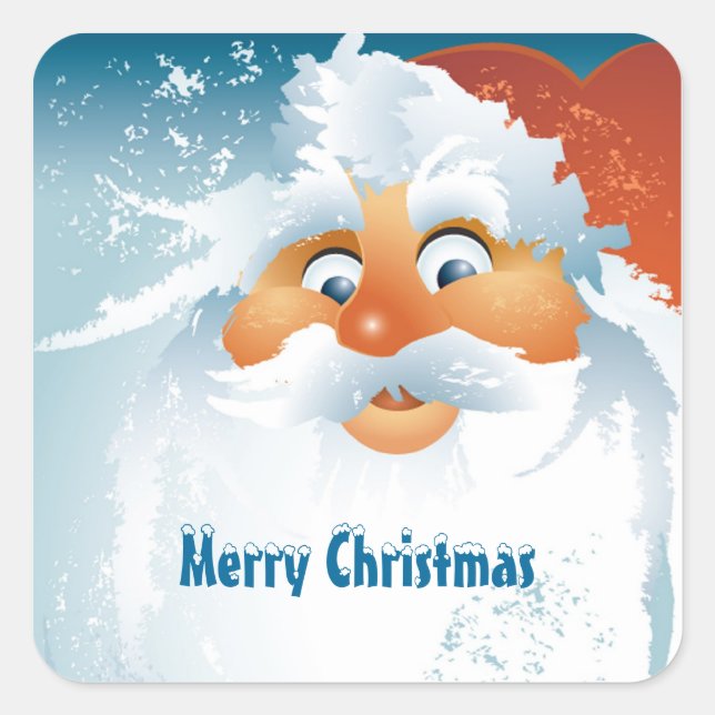 Sticker de Noël Père Noël joyeux (Devant)