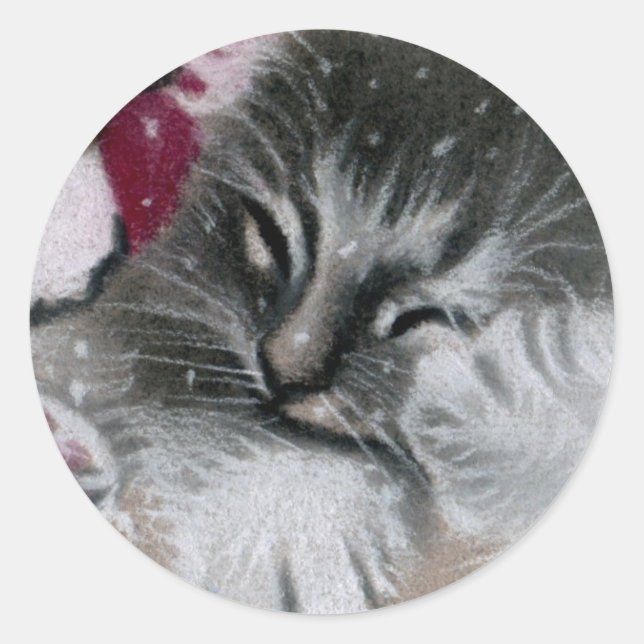 Sticker de Noël père Noël Kitty (Devant)
