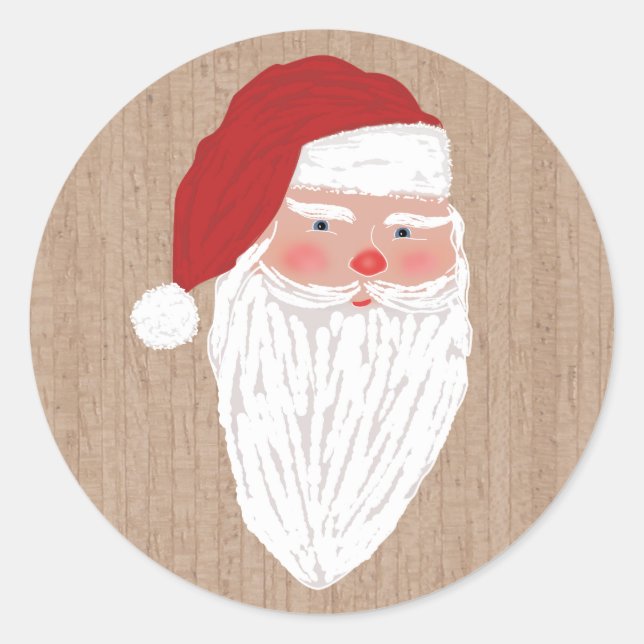 Sticker de Noël Père Noël vintage (Devant)