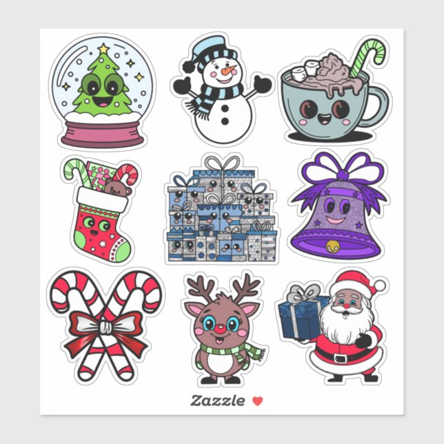 Sticker de Noël pour enfants - Festive, Fête (Feuille)