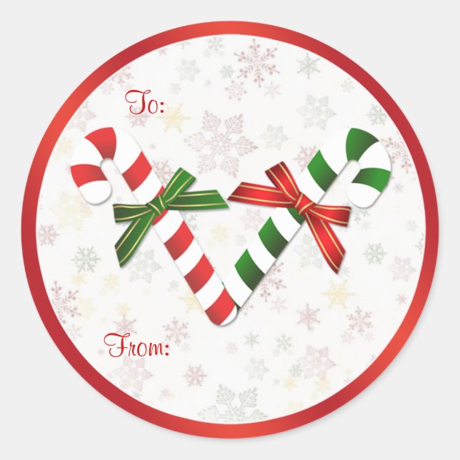 Sticker de Noël rouge, vert, blanc (Devant)