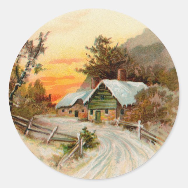 sticker de Noël victorien (Devant)