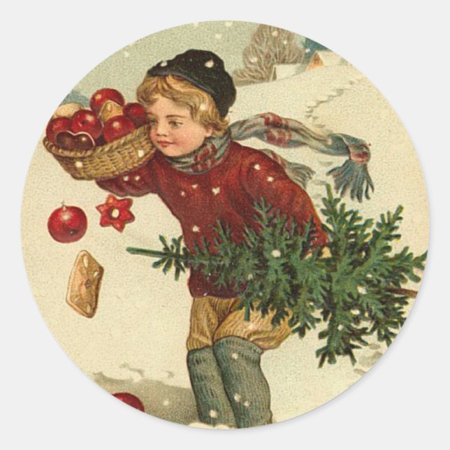 sticker de Noël victorien (Devant)