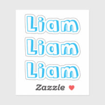 Sticker de nom bleu pour les enfants mignons